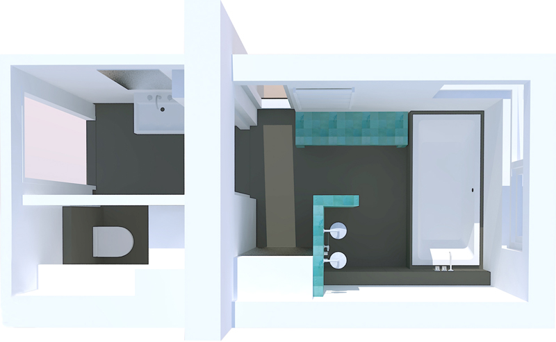 small badkamer ontwerp spa architectuur
