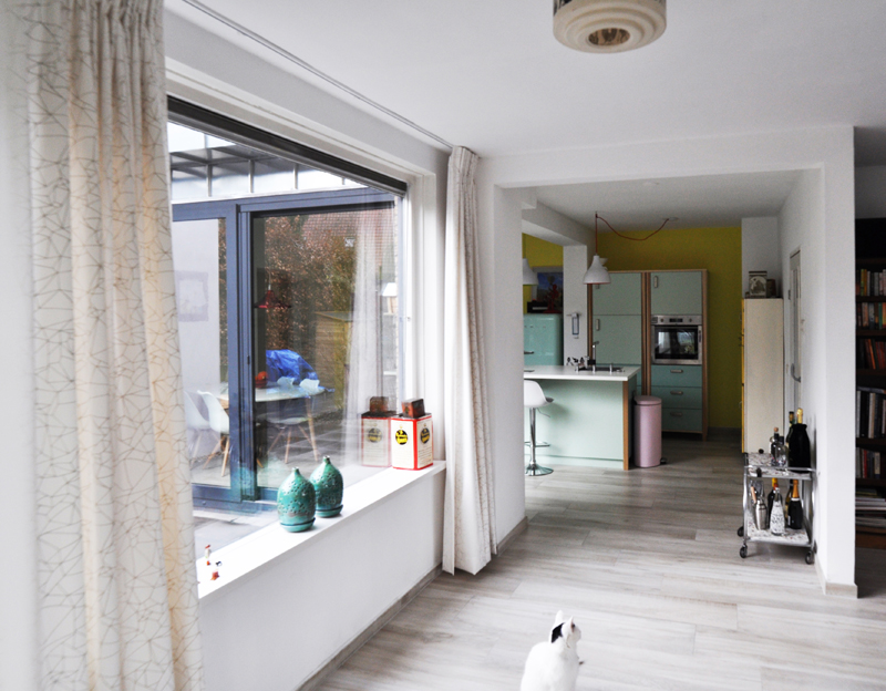 interieur zicht op keuken ontwerp uitbouw woning architectuur interieur