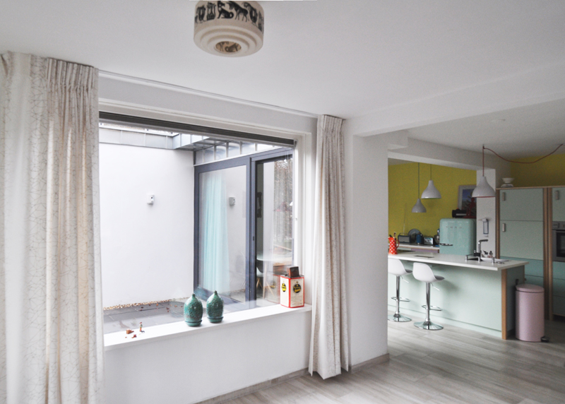 zicht op keuken ontwerp uitbouw woning architectuur interieur buroBois arnhem