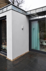 ontwerp uitbouw woning architectuur zink dakrand gevel
