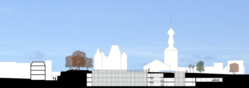 QTP_doorsnedeAA europan ontwerp architectuur Gembloux ondergronds bouwen