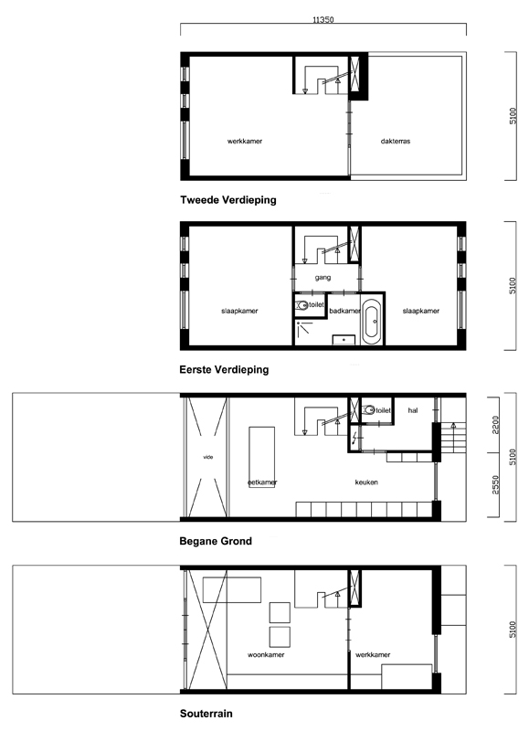 eigen huis nijhoff souterrain ontwerp tussenwoning kavel zelfbouwen architect arnhem