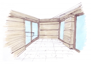 concept ontwerp transformatie herontwikkeling buroBois architect schets
