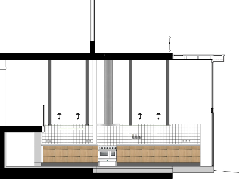 doorsnede vide keuken ontwerp keuken industrieel architectuur buroBois