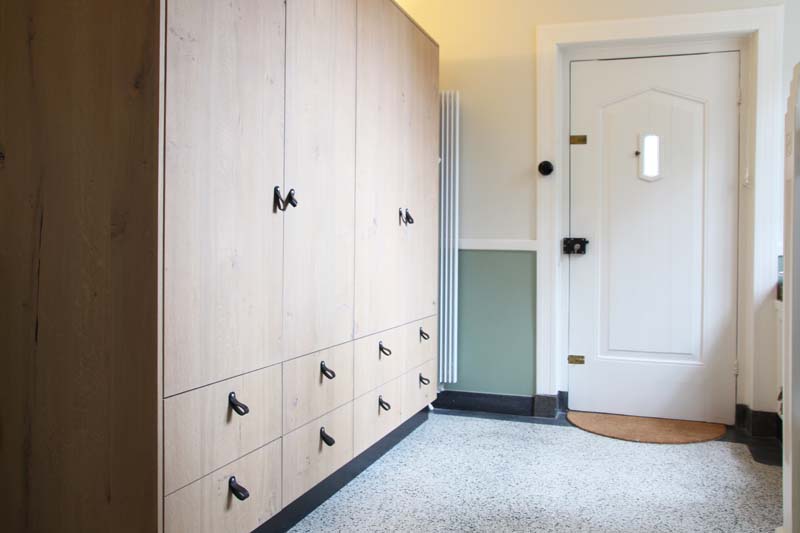 garderode kast terrazzo hal interieur 